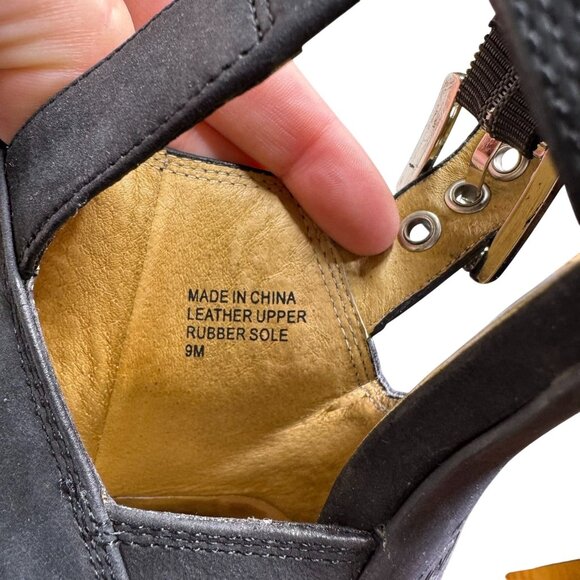 NWOB Michael Kors "Greenwich" Black Leather Peep-Toe Heels, 4.5" Heel, Size 9 - Picture 9 of 11